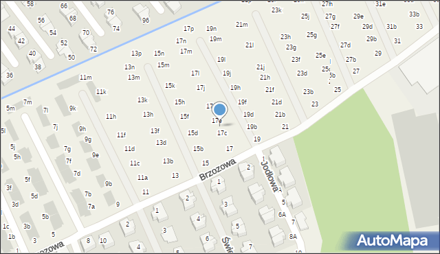 Domaszczyn, Brzozowa, 17d, mapa Domaszczyn