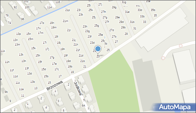 Domaszczyn, Brzozowa, 23, mapa Domaszczyn