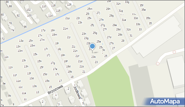 Domaszczyn, Brzozowa, 23c, mapa Domaszczyn