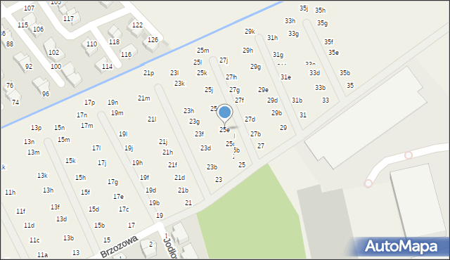 Domaszczyn, Brzozowa, 25e, mapa Domaszczyn