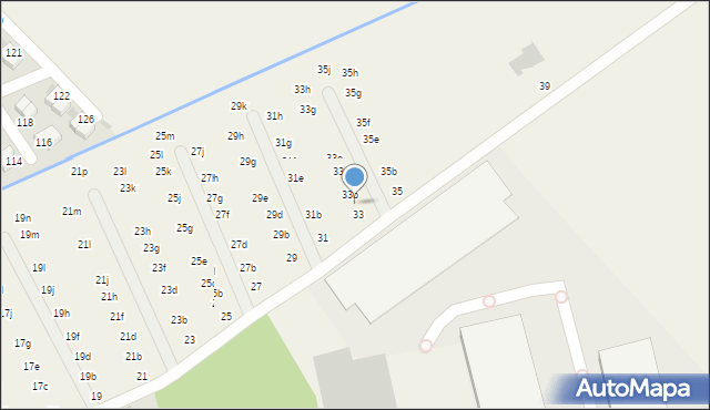 Domaszczyn, Brzozowa, 33a, mapa Domaszczyn