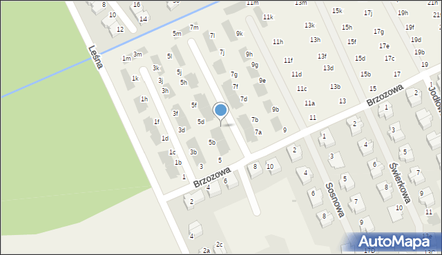 Domaszczyn, Brzozowa, 5c, mapa Domaszczyn
