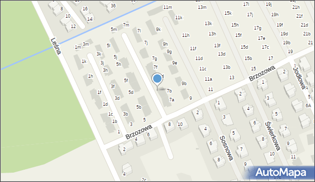 Domaszczyn, Brzozowa, 7c, mapa Domaszczyn