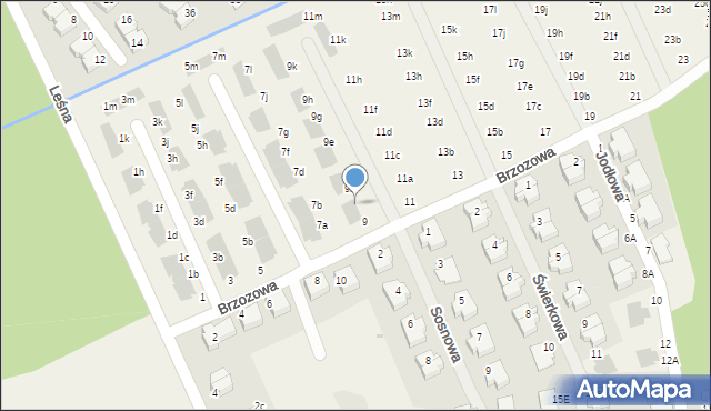 Domaszczyn, Brzozowa, 9a, mapa Domaszczyn