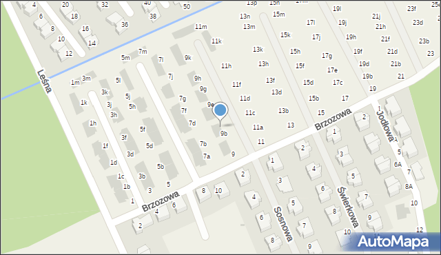 Domaszczyn, Brzozowa, 9c, mapa Domaszczyn