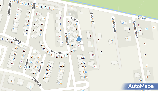 Dopiewiec, Brzask, 10, mapa Dopiewiec