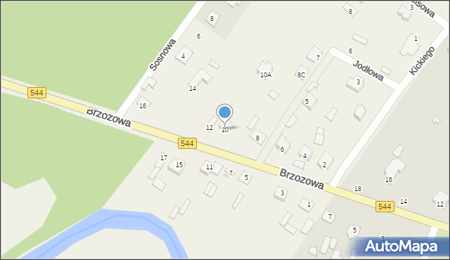 Drężewo, Brzozowa, 10, mapa Drężewo