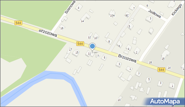 Drężewo, Brzozowa, 9, mapa Drężewo