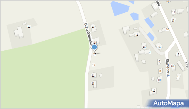 Droszków, Brzoskwiniowa, 17, mapa Droszków