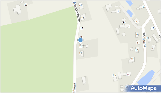 Droszków, Brzoskwiniowa, 21, mapa Droszków