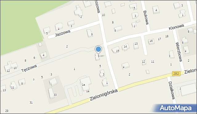 Droszków, Brzozowa, 7, mapa Droszków