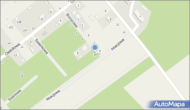 Dubicze Cerkiewne, Brzozowa, 10, mapa Dubicze Cerkiewne