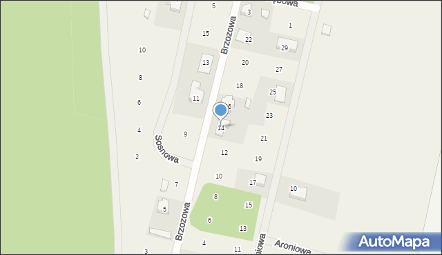 Dymaczewo Stare, Brzozowa, 14, mapa Dymaczewo Stare