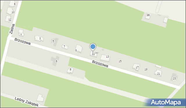 Dzbenin, Brzozowa, 11, mapa Dzbenin