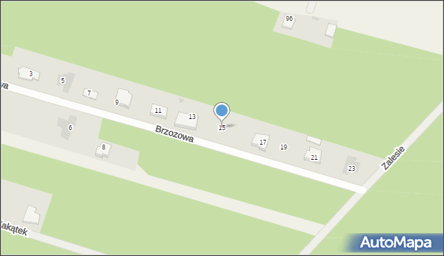 Dzbenin, Brzozowa, 15, mapa Dzbenin