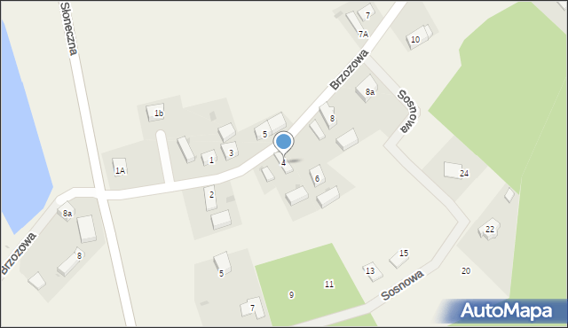 Dziadowa Kłoda, Brzozowa, 4, mapa Dziadowa Kłoda