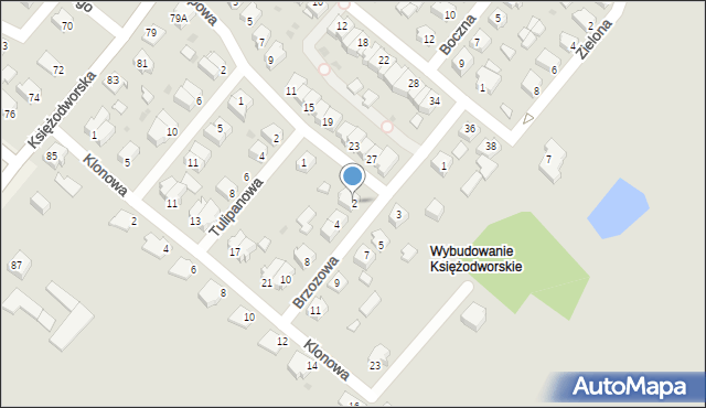 Działdowo, Brzozowa, 2, mapa Działdowo