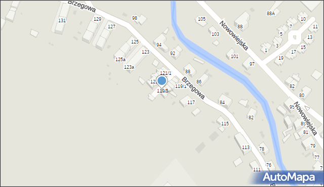 Dzierżoniów, Brzegowa, 119/6, mapa Dzierżoniów