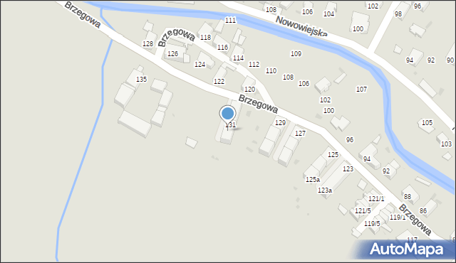 Dzierżoniów, Brzegowa, 131b, mapa Dzierżoniów
