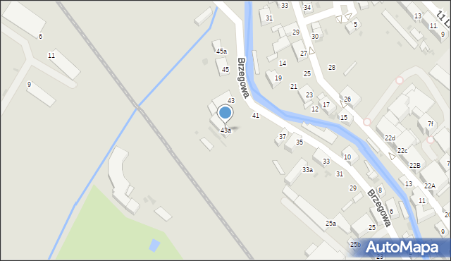 Dzierżoniów, Brzegowa, 43a, mapa Dzierżoniów
