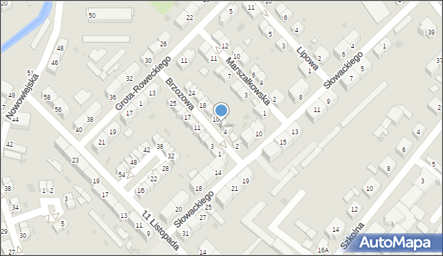 Dzierżoniów, Brzozowa, 6, mapa Dzierżoniów