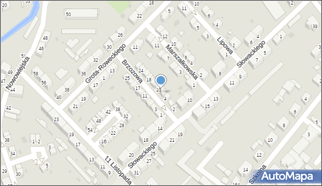 Dzierżoniów, Brzozowa, 8, mapa Dzierżoniów