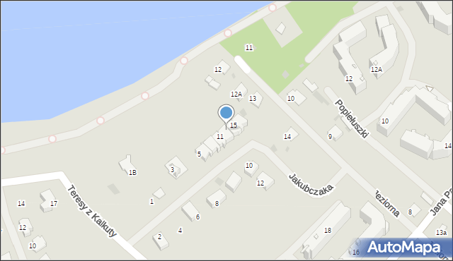 Ełk, Brata Jakubczaka Jana, 13, mapa Ełku