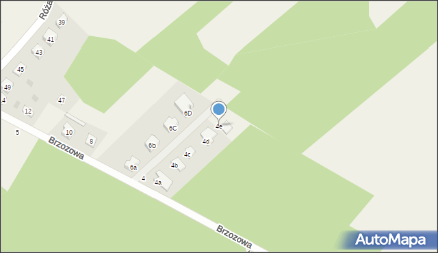 Frank, Brzozowa, 4e, mapa Frank