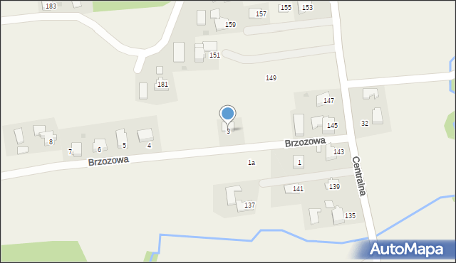 Frydrychowice, Brzozowa, 3, mapa Frydrychowice