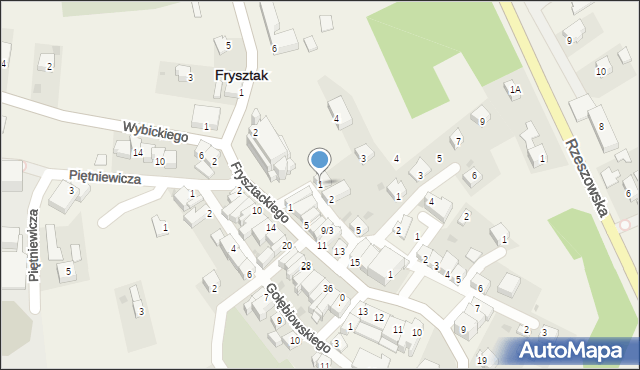 Frysztak, Braci Dymnickich, 1, mapa Frysztak