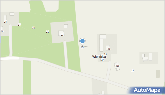 Gąba, Brzozowa, 25, mapa Gąba