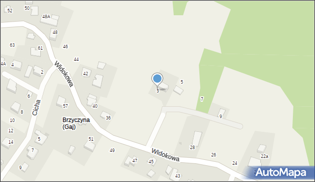 Gaj, Brzezinka, 3A, mapa Gaj