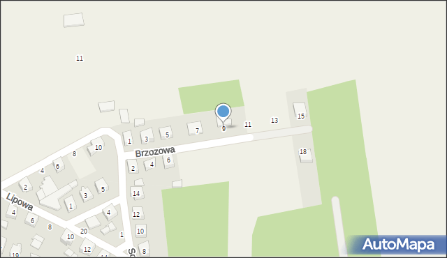 Galewice, Brzozowa, 9, mapa Galewice