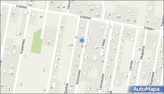 Gałków Mały, Brzozowa, 6, mapa Gałków Mały