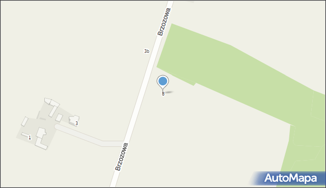 Gąsocin, Brzozowa, 8, mapa Gąsocin