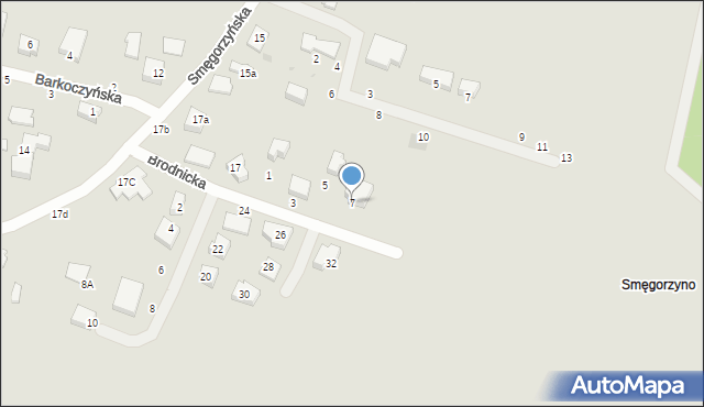 Gdańsk, Brodnicka, 7, mapa Gdańska