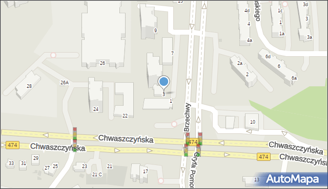 Gdynia, Brzechwy Jana, 3, mapa Gdyni