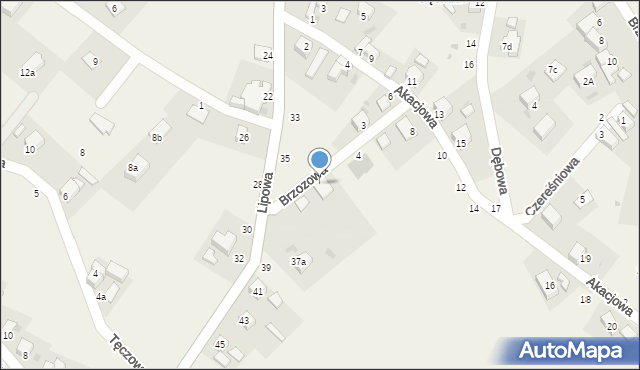 Gęsiniec, Brzozowa, 2, mapa Gęsiniec