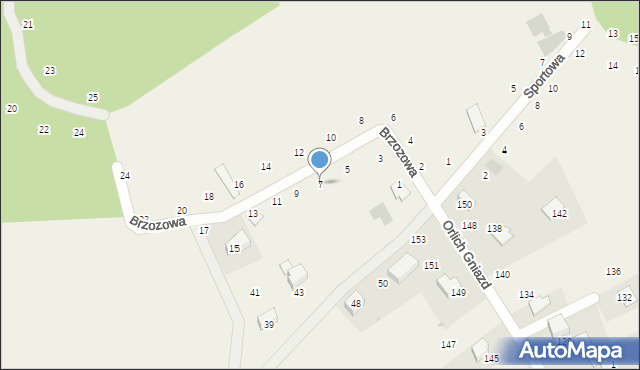 Giebułtów, Brzozowa, 7, mapa Giebułtów