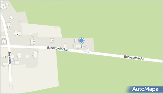 Glinik, Brzozowiecka, 9, mapa Glinik