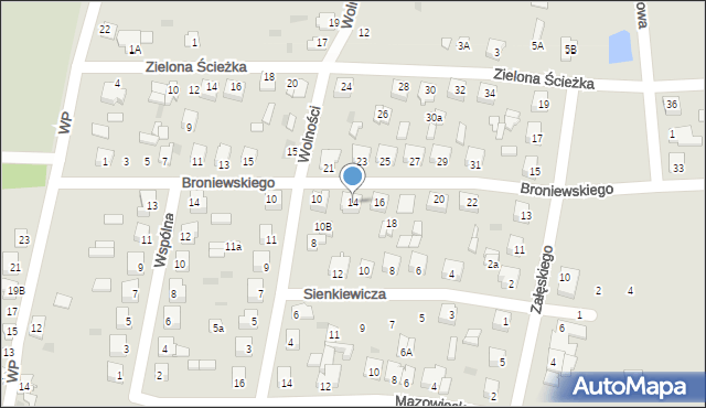 Glinojeck, Broniewskiego Władysława, 14, mapa Glinojeck