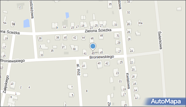 Glinojeck, Broniewskiego Władysława, 43, mapa Glinojeck