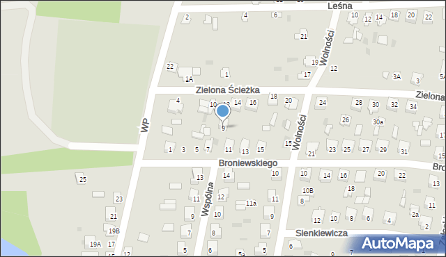 Glinojeck, Broniewskiego Władysława, 9, mapa Glinojeck