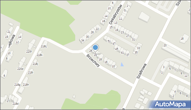 Gliwice, Brzechwy Jana, 22, mapa Gliwic