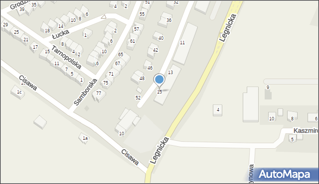 Głogów, Brzeska, 15, mapa Głogów