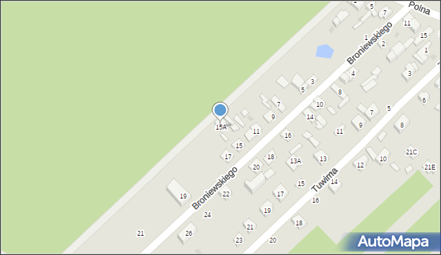 Głowno, Broniewskiego Władysława, 15A, mapa Głowno