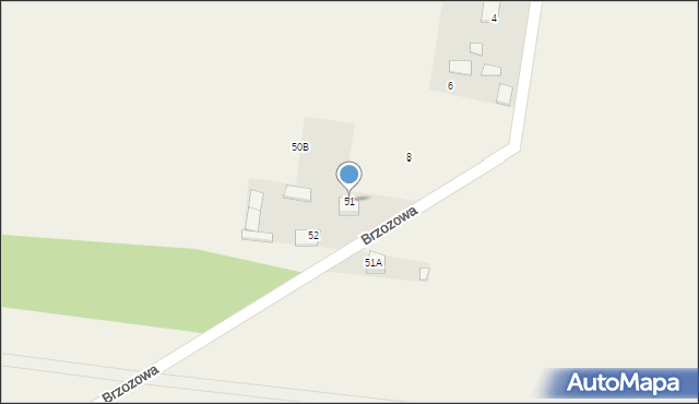 Gniła, Brzozowa, 10, mapa Gniła