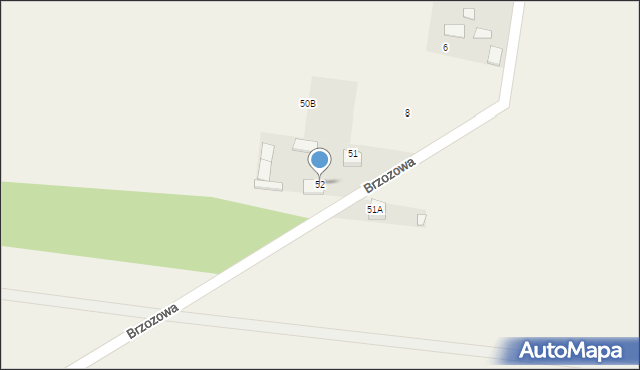 Gniła, Brzozowa, 12, mapa Gniła