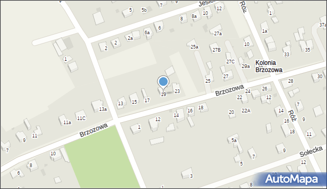 Goczałkowice-Zdrój, Brzozowa, 19, mapa Goczałkowice-Zdrój