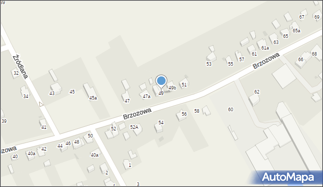 Goczałkowice-Zdrój, Brzozowa, 49, mapa Goczałkowice-Zdrój